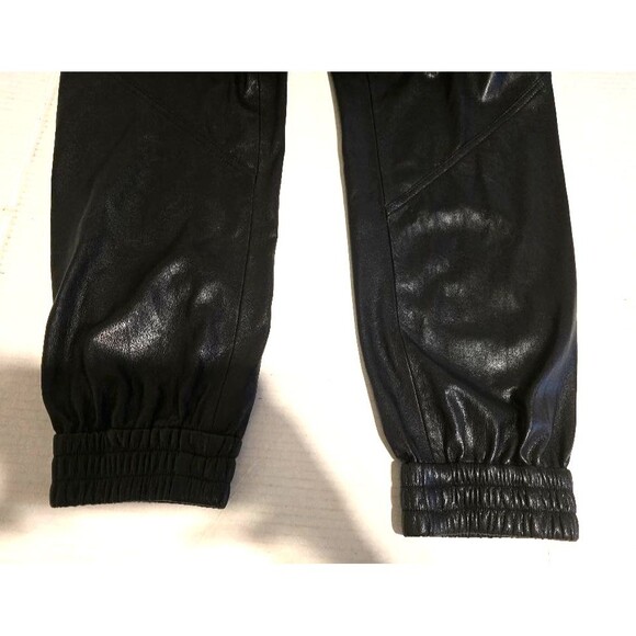 Alice And Olivia Levi Vegan Faux Black Leather Jumpsuit Size 4 NWOT $440 - Picture 12 of 12